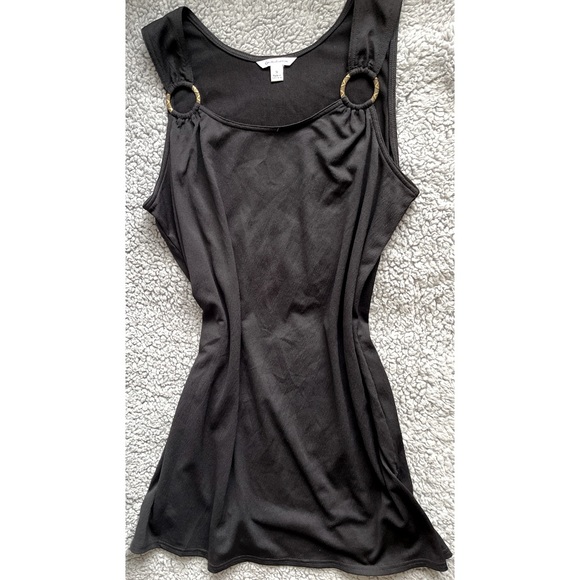 croft & barrow Tops - Croft & Barrow Women’s Medium Sleeveless Black Crinkle Tunic Tank Top.